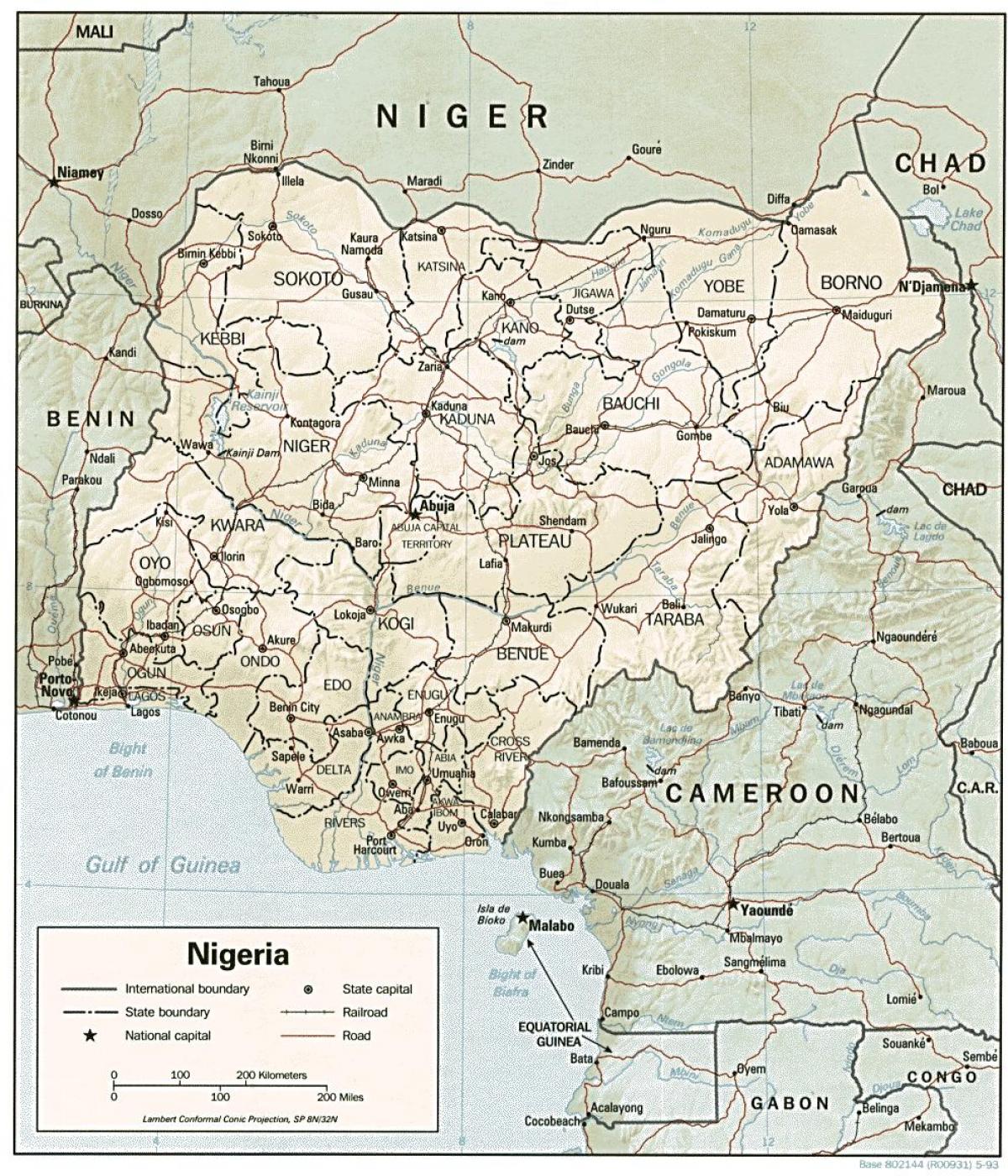 Map of atlas nigeria