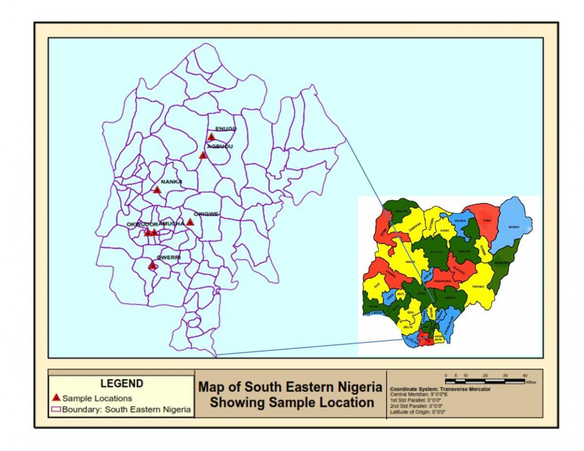 Map of eastern nigeria