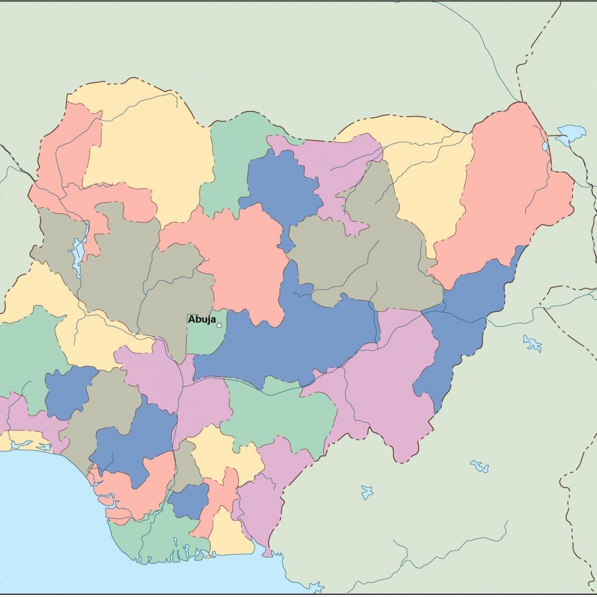 Map of editable nigeria