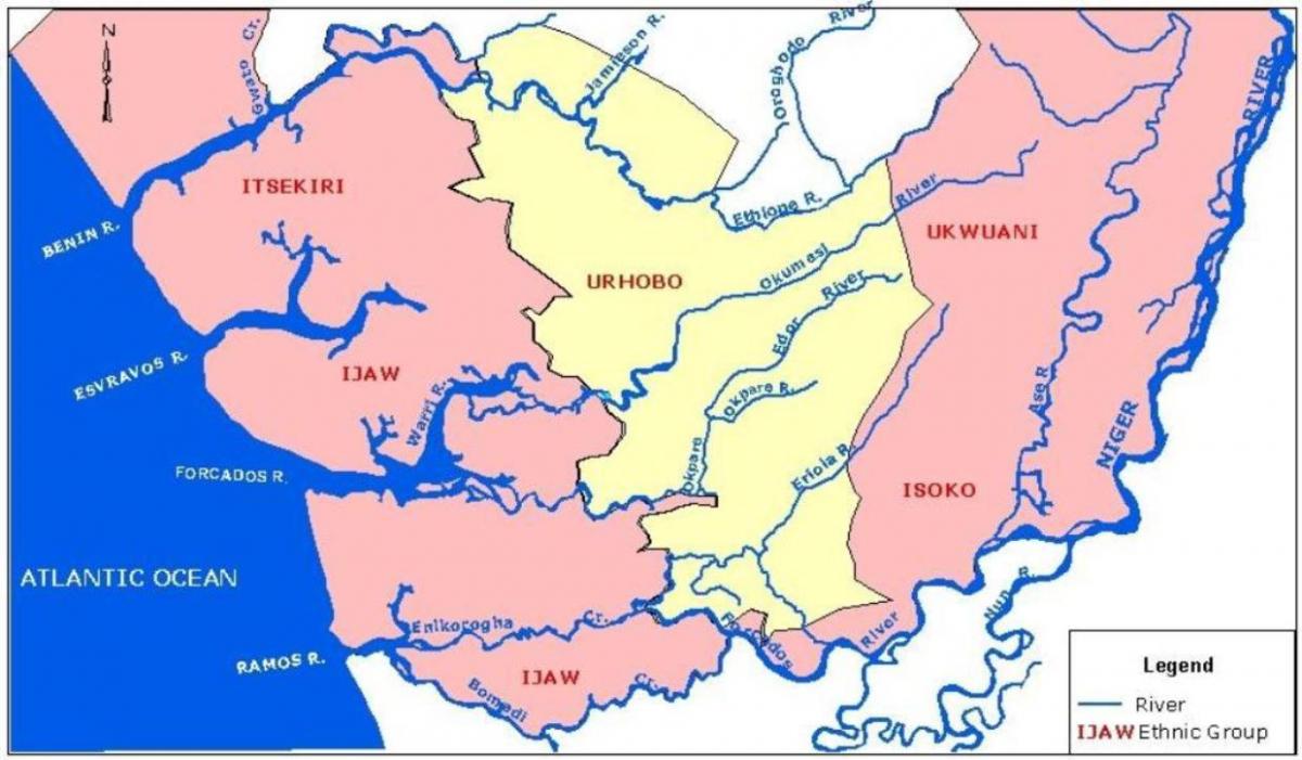Map of nigeria showing major rivers