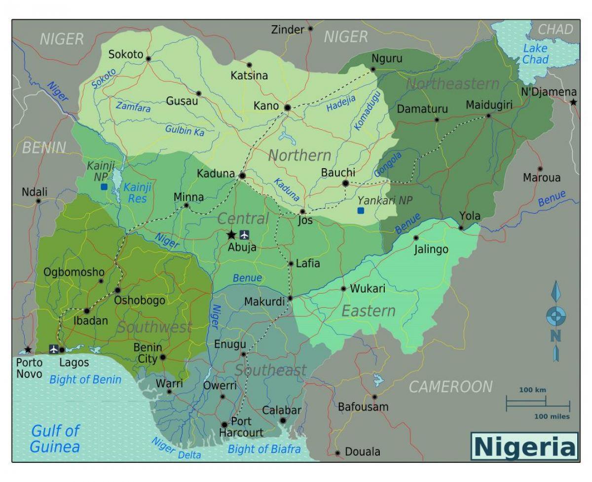 Nigeria south africa map