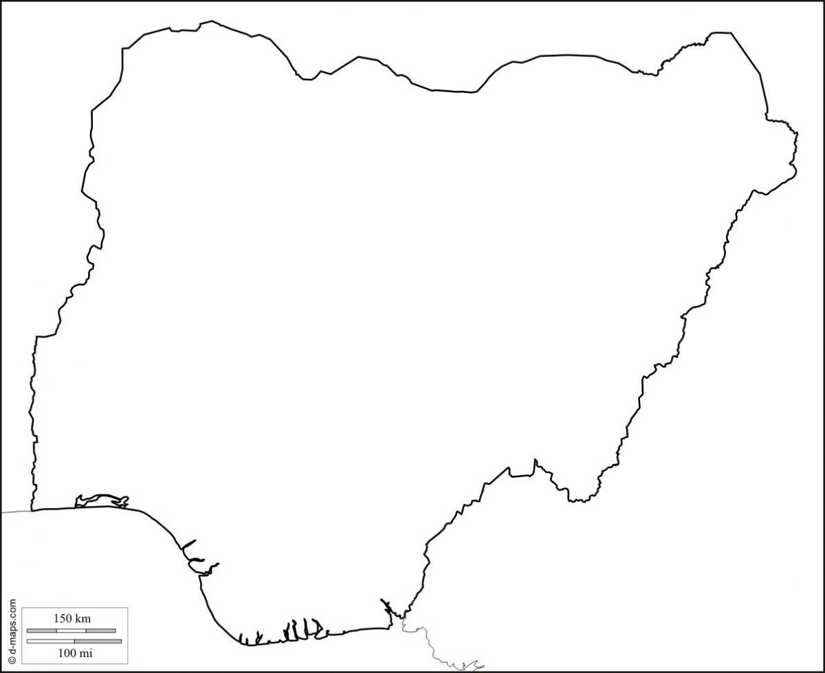 Map of nigeria outline