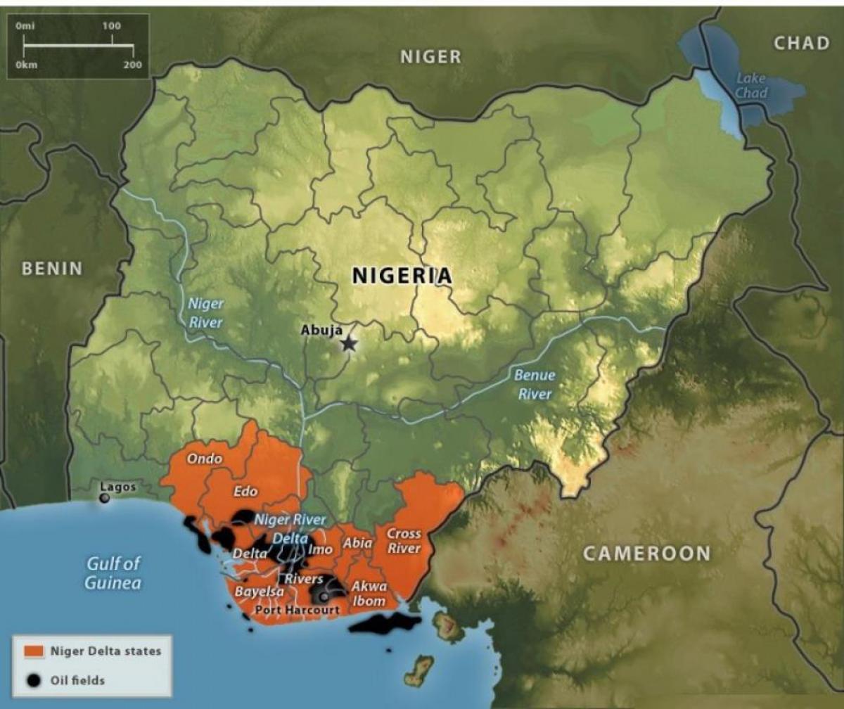Map of nigeria oil