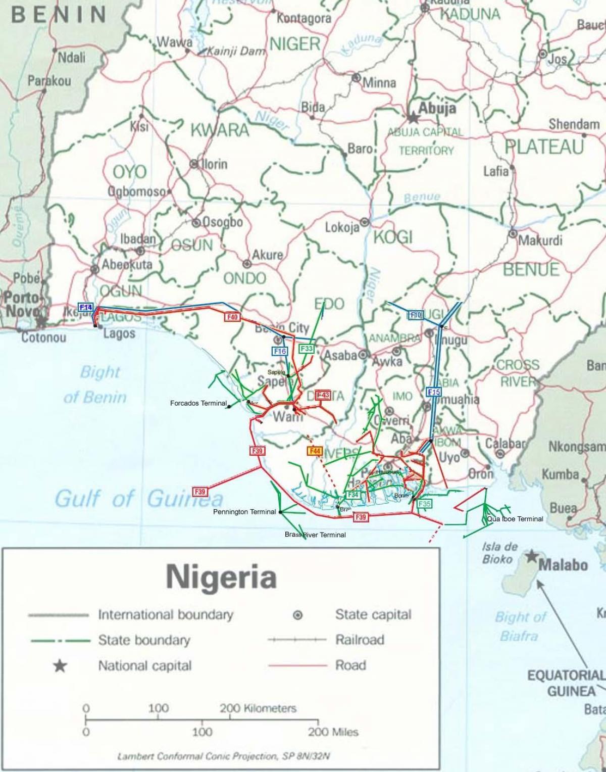 Map of nigeria pipeline 
