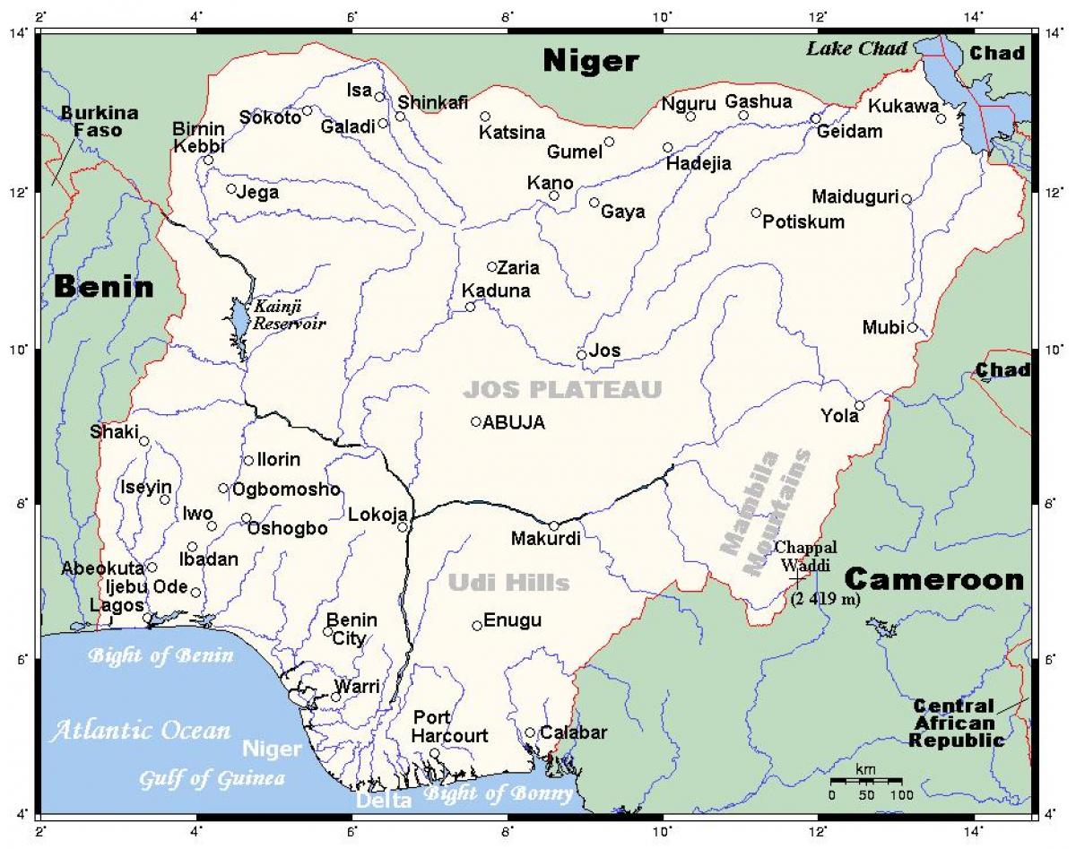Rivers in nigeria map