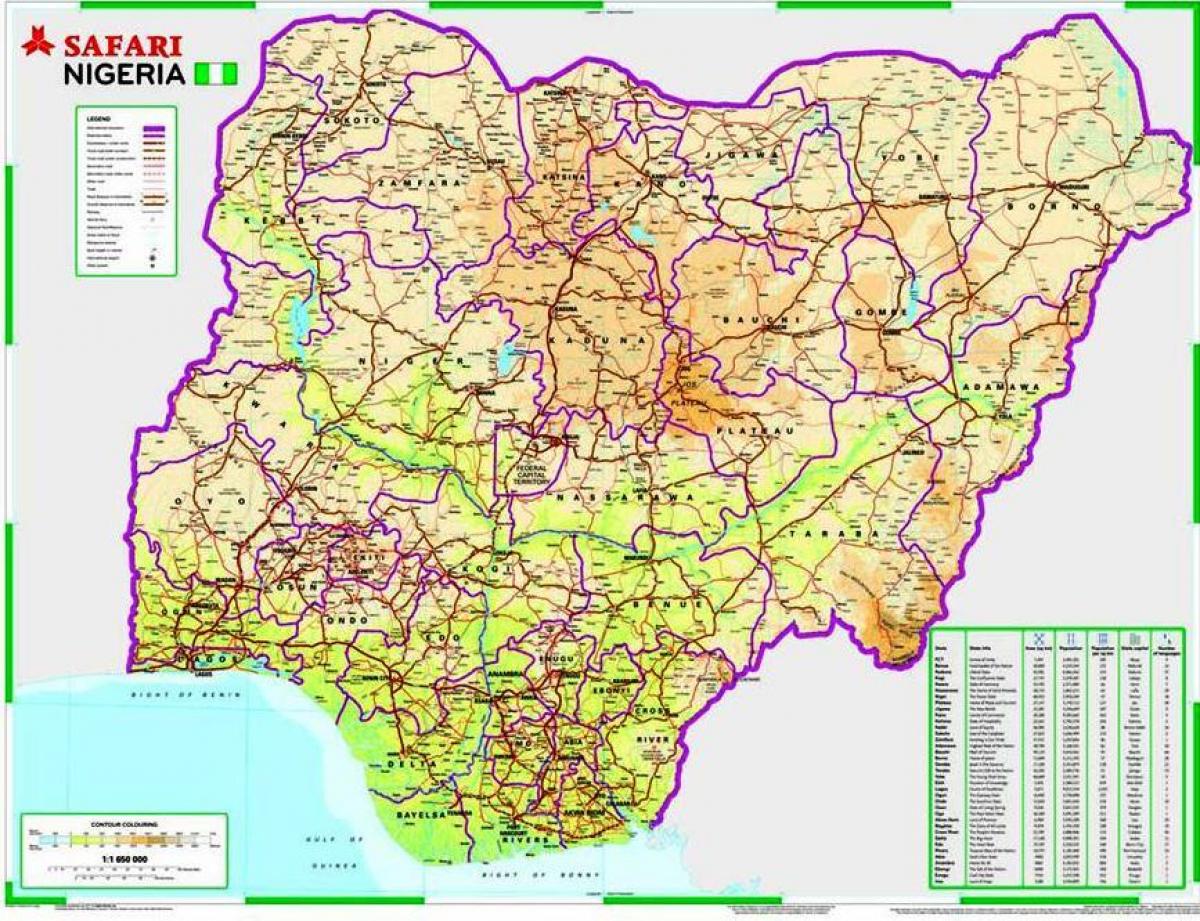 Map of nigeria road distance