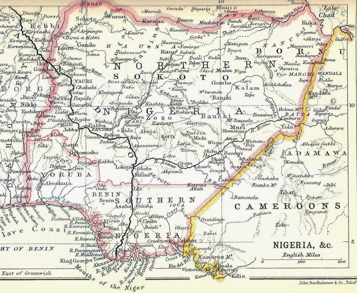 Map of old nigeria