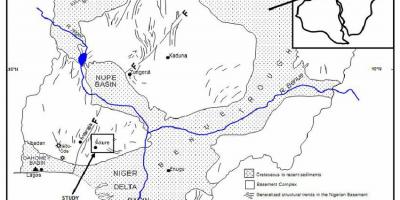 Map of nigeria showing drainage