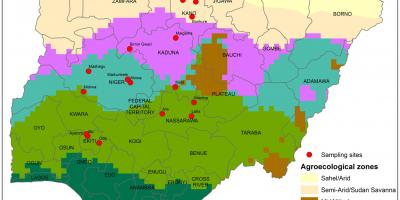 Map of nigeria showing crop distribution