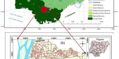 Map of nigeria showing vegetation belts