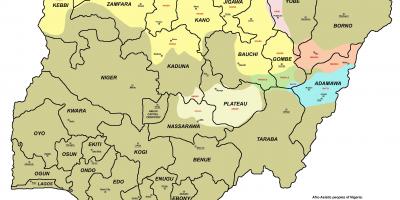 Map of nigeria showing the 36 states and their capitals