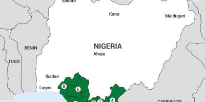 Map of niger delta map in nigeria