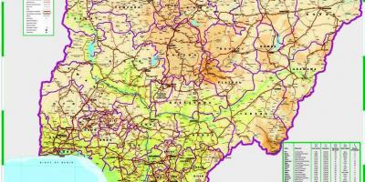 Map of nigeria road distance