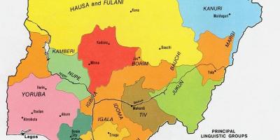 Map of nigeria showing ethnic groups