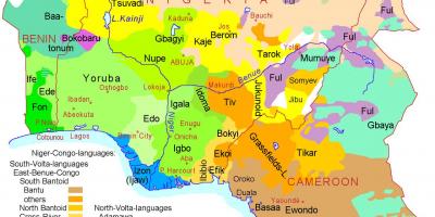 Nigeria language map