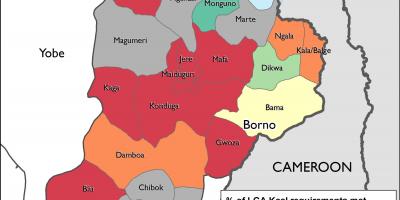 Map of north east nigeria