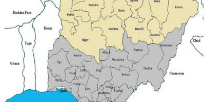 Map of northern nigerian states